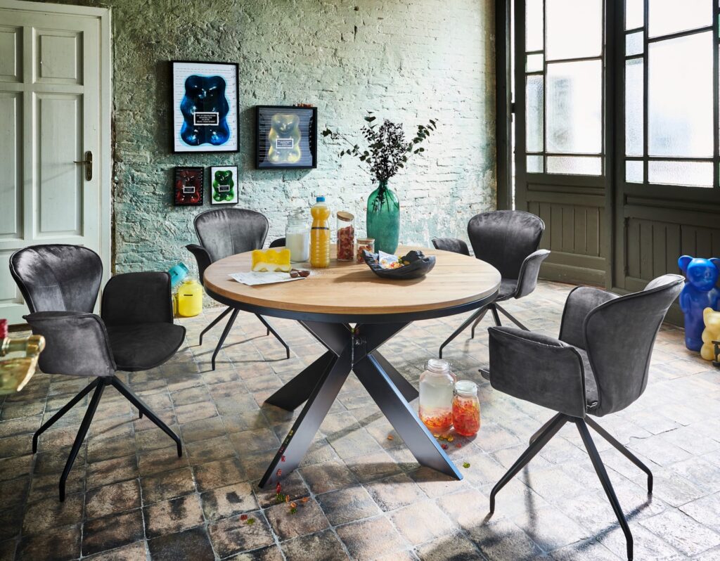 NOTTINGHAM - Table ronde chêne massif