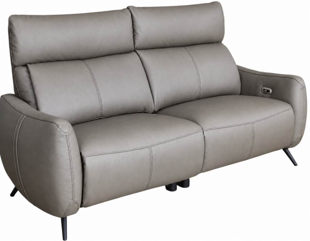 Canapé MARE Confortluxe en cuir taupe – visuel restauré